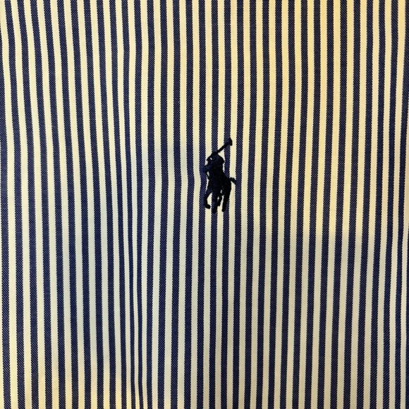 Ralph Lauren Classic Fit Men’s Button Up Long Sleeve Striped Oxford SZ 16 32/33 - Picture 3 of 4